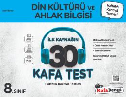 8. Sınıf  Din 30 Kafa Test( Haftalık Kontrol Testleri + Sarmal Deneme)