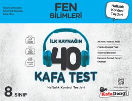 8. Sınıf Fen Bilimleri 40 Kafa Test( Haftalık Kontrol Testleri + Sarmal Deneme)