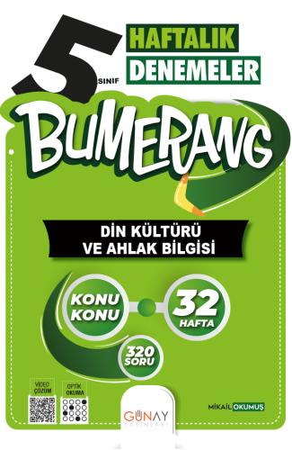 5. Sınıf Bumerang 32 Haftalık Din Kültürü ve Ahlak Bilgisi Denemeleri