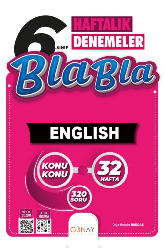 6. Sınıf Bla Bla 32 Haftalık İngilizce Denemeleri